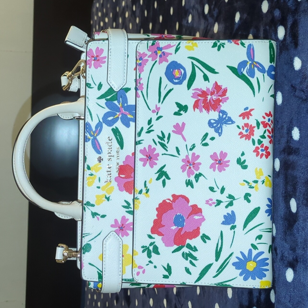 Kate Spade White Floral Print Bag